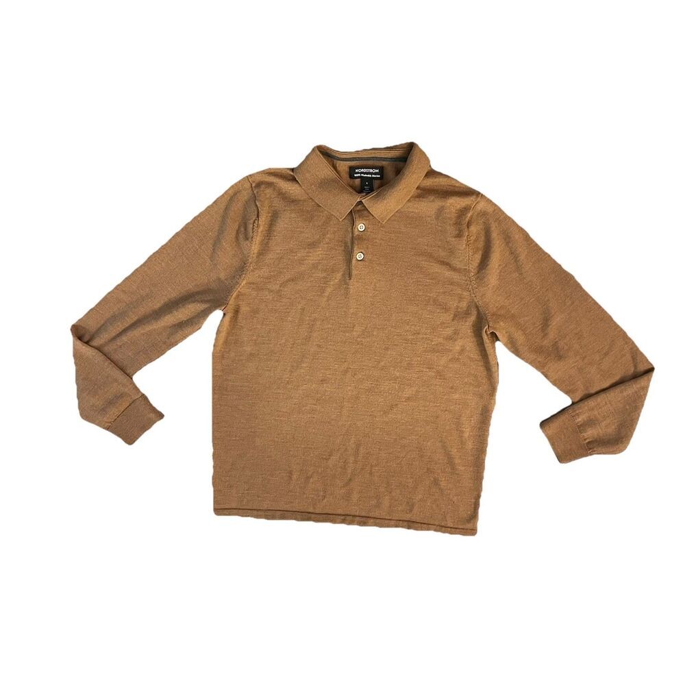 Nordstrom Men’s Polo Shirt Large 100% Merino Wool Washable